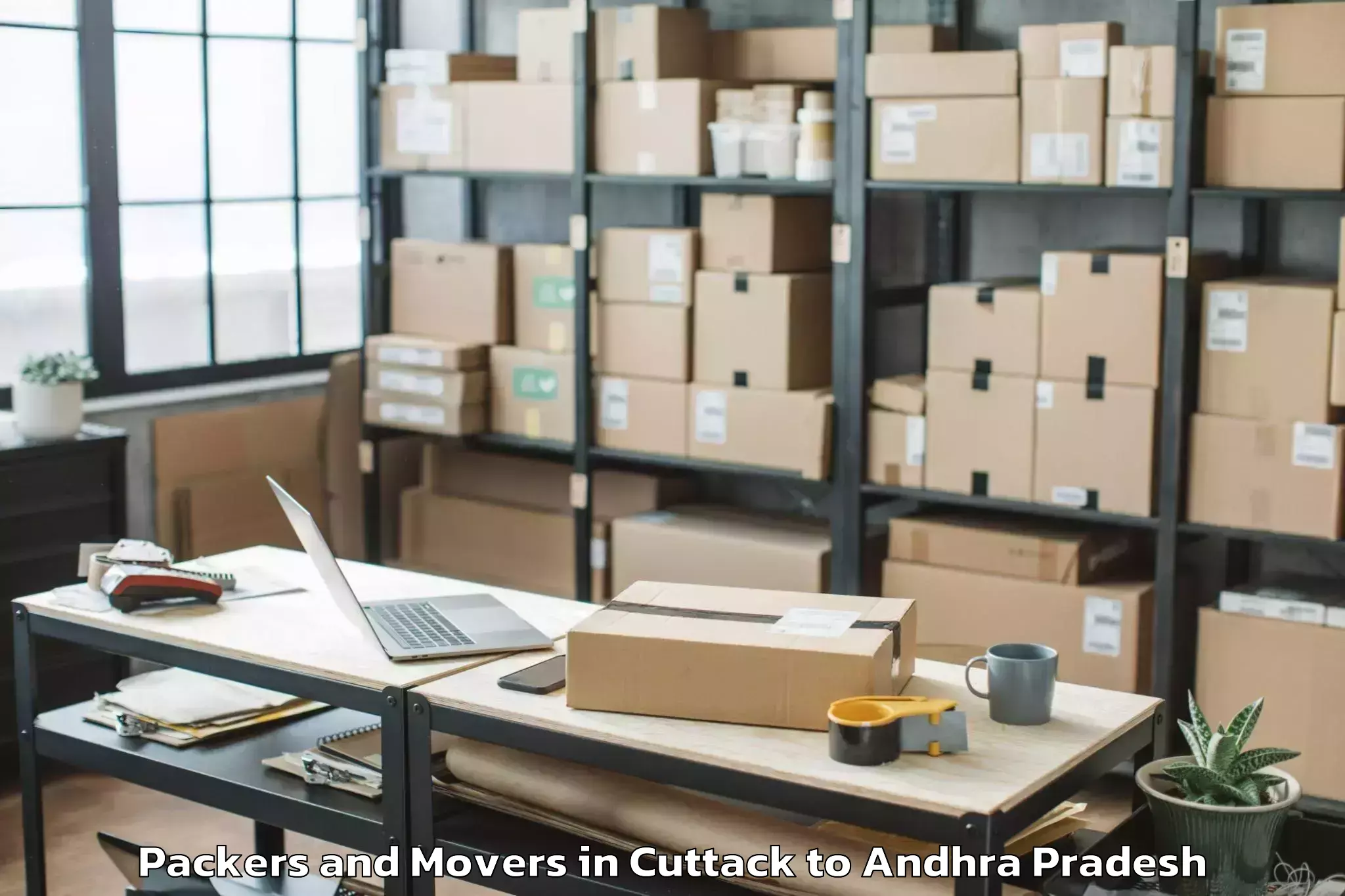 Top Cuttack to Seetharampuram Packers And Movers Available